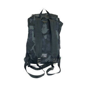 Prada triangular Khaki logo backpack plate nylon Tessuto camouflage Green